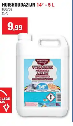 Hubo HUISHOUDAZIJN 14° - 5 L aanbieding