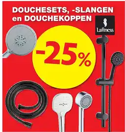 Hubo DOUCHESETS, -SLANGEN en DOUCHEKOPPEN aanbieding