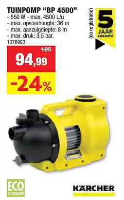 Hubo TUINPOMP “BP 4500” aanbieding