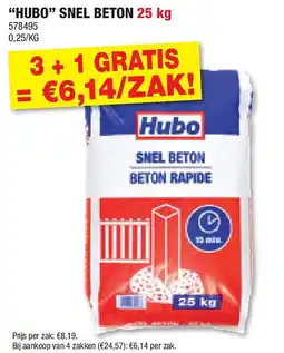 Hubo “HUBO” SNEL BETON 25 kg aanbieding