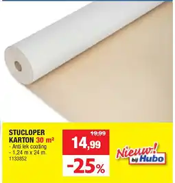 Hubo STUCLOPER KARTON 30 m² aanbieding