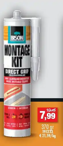 Hubo Bison Direct Grip montagekit 370ml beige aanbieding