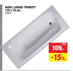 Hubo ACRYL LIGBAD “PRONTO” 170 x 70 cm aanbieding