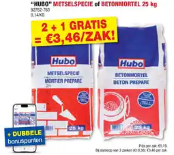 Hubo “HUBO” METSELSPECIE of BETONMORTEL 25 kg aanbieding
