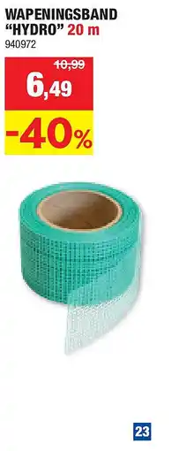 Hubo WAPENINGSBAND “HYDRO” 20 m aanbieding