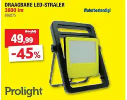 Hubo DRAAGBARE LED-STRALER 3600 lm aanbieding