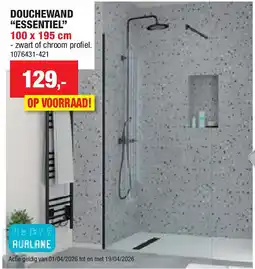 Hubo DOUCHEWAND “ESSENTIEL” 100 x 195 cm aanbieding