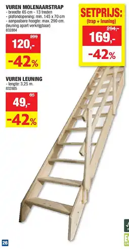 Hubo VUREN MOLENAARSTRAP aanbieding