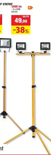 Hubo WERKLAMP OP STATIEF 3400 lm aanbieding