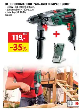 Hubo KLOPBOORMACHINE “ADVANCED IMPACT 9000” aanbieding