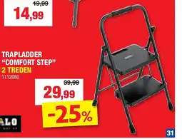 Hubo TRAPLADDER “COMFORT STEP” 2 TREDEN aanbieding