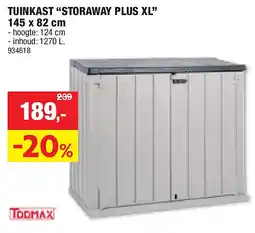 Hubo TUINKAST “STORAWAY PLUS XL” 145 x 82 cm aanbieding