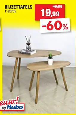 Hubo BIJZETTAFELS aanbieding