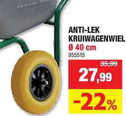 Hubo ANTI-LEK KRUIWAGENWIEL Ø 40 cm aanbieding