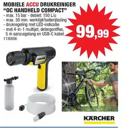 Hubo MOBIELE ACCU DRUKREINIGER “OC HANDHELD COMPACT” aanbieding