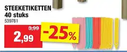 Hubo STEEKETIKETTEN 40 stuks aanbieding