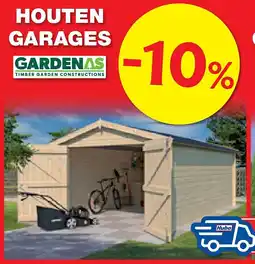 Hubo HOUTEN GARAGES aanbieding