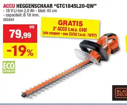 Hubo ACCU HEGGENSCHAAR “GTC1845L20-QW” aanbieding