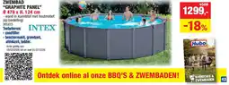 Hubo ZWEMBAD “GRAPHITE PANEL” Ø 478 x H. 124 cm aanbieding