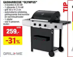 Hubo GASBARBECUE “OLYMPUS” aanbieding