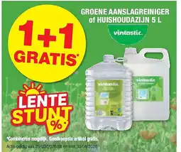 Hubo GROENE AANSLAGREINIGER of HUISHOUDAZIJN 5 L aanbieding