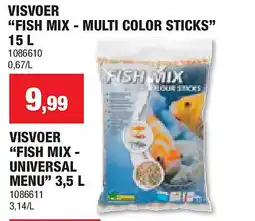 Hubo VISVOER “FISH MIX - MULTI COLOR STICKS” 15 L aanbieding