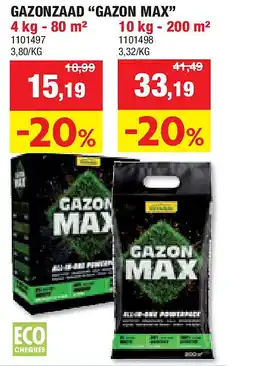 Hubo GAZONZAAD “GAZON MAX” 4 kg - 80 m² aanbieding