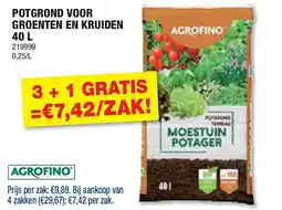 Hubo POTGROND VOOR GROENTEN EN KRUIDEN 40 L aanbieding