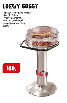 Hubo Barbecook Loewy 50SST barbecue aanbieding