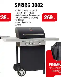 Hubo Barbecook Spring 3002 gasbarbecue aanbieding