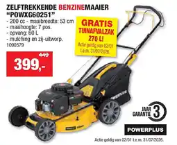 Hubo ZELFTREKKENDE BENZINEMAAIER “POWXG60251” aanbieding