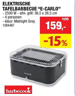 Hubo ELEKTRISCHE TAFELBARBECUE “E-CARLO” aanbieding