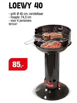 Hubo Barbecook Loewy 40 barbecue zwart aanbieding
