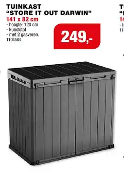 Hubo Keter Store-It-Out Darwin tuinberging 135x81x118 cm grijs aanbieding