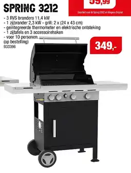 Hubo Barbecook Spring 3212 gasbarbecue aanbieding