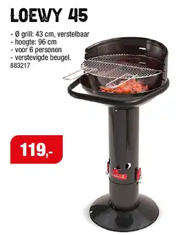 Hubo Barbecook Loewy 45 barbecue aanbieding