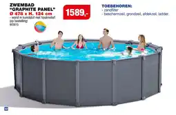Hubo Intex Graphite Panel zwembad 478x124 cm + pomp aanbieding