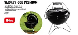 Hubo Weber Smokey Joe Premium houtskoolbarbecue 37cm zwart aanbieding