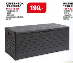 Hubo Toomax Florida kussenbox 148x72x60 cm grafiet aanbieding