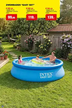 Hubo Intex Easy Set zwembad 396x84 cm + pomp aanbieding