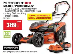 Hubo ZELFTREKKENDE ACCU MAAIER “POWDPGLMS5” aanbieding