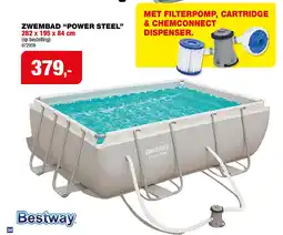 Hubo Bestway Power Steel zwembad 282x196x84 cm aanbieding
