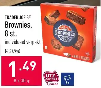 ALDI Brownies, 8 st 8 x 30g aanbieding