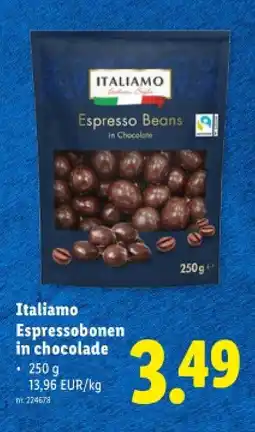 Lidl Espressobonen in chocolade aanbieding