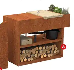 Hubo BARBECUE-EILAND NESTOR BUDDY CORTEN STAAL aanbieding