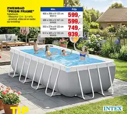 Hubo Intex Prism Frame zwembad 400x200x122 cm aanbieding