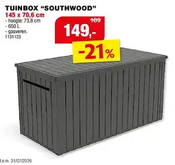Hubo Keter Southwood opbergbox 645l antraciet aanbieding