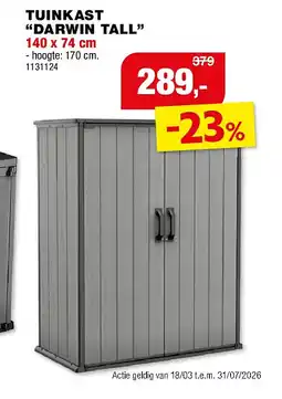 Hubo Keter Darwin opbergkast grijs aanbieding