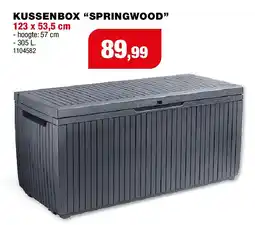 Hubo Keter Springwood kussenbox 123x53,5x57 cm grafiet aanbieding