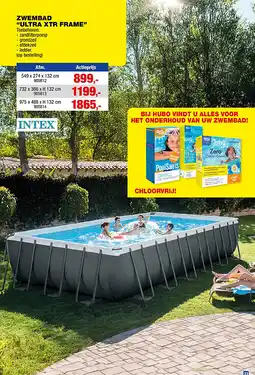 Hubo Intex Ultra XTR Frame zwembad 549x274x132 cm + pomp aanbieding